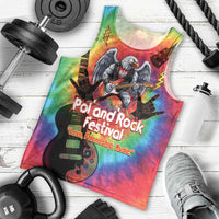 Rock Festival Poland Men Tank Top Polska Eagle Mascot Tie Dye Vibes - Wonder Print Shop