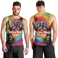 Rock Festival Poland Men Tank Top Polska Eagle Mascot Tie Dye Vibes - Wonder Print Shop