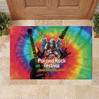 Rock Festival Poland Rubber Doormat Polska Eagle Mascot Tie Dye Vibes - Wonder Print Shop