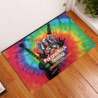 Rock Festival Poland Rubber Doormat Polska Eagle Mascot Tie Dye Vibes - Wonder Print Shop