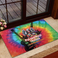 Rock Festival Poland Rubber Doormat Polska Eagle Mascot Tie Dye Vibes - Wonder Print Shop