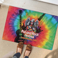 Rock Festival Poland Rubber Doormat Polska Eagle Mascot Tie Dye Vibes - Wonder Print Shop