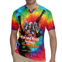 Rock Festival Poland Rugby Jersey Polska Eagle Mascot Tie Dye Vibes - Wonder Print Shop