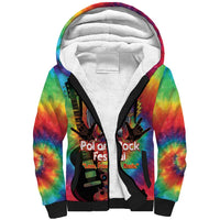 Rock Festival Poland Sherpa Hoodie Polska Eagle Mascot Tie Dye Vibes - Wonder Print Shop
