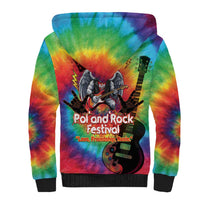 Rock Festival Poland Sherpa Hoodie Polska Eagle Mascot Tie Dye Vibes - Wonder Print Shop