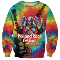 Rock Festival Poland Sweatshirt Polska Eagle Mascot Tie Dye Vibes - Wonder Print Shop