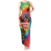 Rock Festival Poland Tank Maxi Dress Polska Eagle Mascot Tie Dye Vibes - Wonder Print Shop