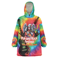 Rock Festival Poland Wearable Blanket Hoodie Polska Eagle Mascot Tie Dye Vibes - Wonder Print Shop