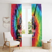 Rock Festival Poland Window Curtain Polska Eagle Mascot Tie Dye Vibes - Wonder Print Shop