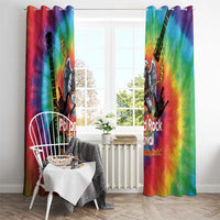 Rock Festival Poland Window Curtain Polska Eagle Mascot Tie Dye Vibes - Wonder Print Shop