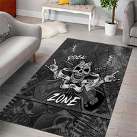 Live Love Rock Skull Area Rug Retro Grunge Style - Wonder Print Shop
