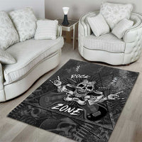 Live Love Rock Skull Area Rug Retro Grunge Style - Wonder Print Shop