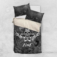 Live Love Rock Skull Bedding Set Retro Grunge Style - Wonder Print Shop