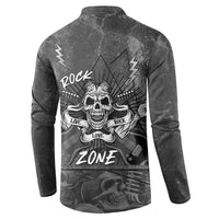 Live Love Rock Skull Button Sweatshirt Retro Grunge Style - Wonder Print Shop