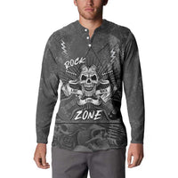 Live Love Rock Skull Button Sweatshirt Retro Grunge Style - Wonder Print Shop