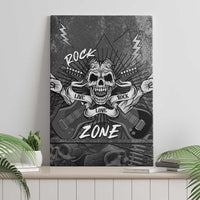 Live Love Rock Skull Canvas Wall Art Retro Grunge Style - Wonder Print Shop