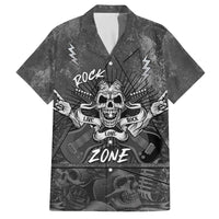 Live Love Rock Skull Family Matching Off The Shoulder Long Sleeve Dress and Hawaiian Shirt Retro Grunge Style - Wonder Print Shop