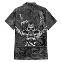 Live Love Rock Skull Family Matching Off The Shoulder Long Sleeve Dress and Hawaiian Shirt Retro Grunge Style - Wonder Print Shop