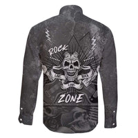 Live Love Rock Skull Family Matching Off The Shoulder Long Sleeve Dress and Hawaiian Shirt Retro Grunge Style - Wonder Print Shop