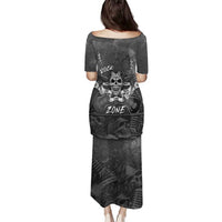 Live Love Rock Skull Family Matching Puletasi and Hawaiian Shirt Retro Grunge Style - Wonder Print Shop