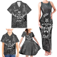Live Love Rock Skull Family Matching Tank Maxi Dress and Hawaiian Shirt Retro Grunge Style - Wonder Print Shop