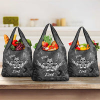 Live Love Rock Skull Grocery Bag Retro Grunge Style - Wonder Print Shop