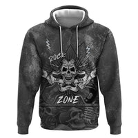 Live Love Rock Skull Hoodie Retro Grunge Style - Wonder Print Shop