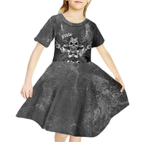 Live Love Rock Skull Kid Short Sleeve Dress Retro Grunge Style - Wonder Print Shop