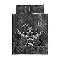 Live Love Rock Skull Quilt Bed Set Retro Grunge Style - Wonder Print Shop