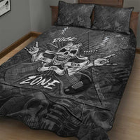 Live Love Rock Skull Quilt Bed Set Retro Grunge Style - Wonder Print Shop