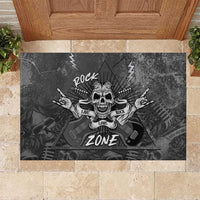 Live Love Rock Skull Rubber Doormat Retro Grunge Style - Wonder Print Shop