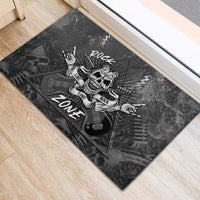 Live Love Rock Skull Rubber Doormat Retro Grunge Style - Wonder Print Shop