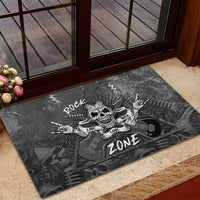 Live Love Rock Skull Rubber Doormat Retro Grunge Style - Wonder Print Shop