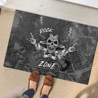 Live Love Rock Skull Rubber Doormat Retro Grunge Style - Wonder Print Shop