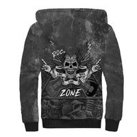 Live Love Rock Skull Sherpa Hoodie Retro Grunge Style - Wonder Print Shop