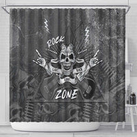 Live Love Rock Skull Shower Curtain Retro Grunge Style - Wonder Print Shop