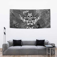 Live Love Rock Skull Tapestry Retro Grunge Style - Wonder Print Shop