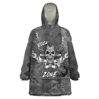 Live Love Rock Skull Wearable Blanket Hoodie Retro Grunge Style - Wonder Print Shop