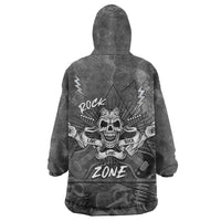 Live Love Rock Skull Wearable Blanket Hoodie Retro Grunge Style - Wonder Print Shop
