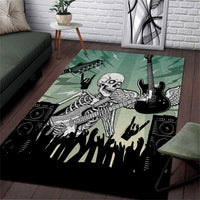 Electric Guitar Skull Area Rug Lets Rock - Wonder Print Shop
