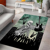 Electric Guitar Skull Area Rug Lets Rock - Wonder Print Shop