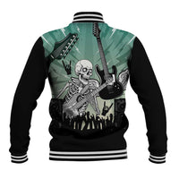 Electric Guitar Skull Baseball Jacket Lets Rock - Wonder Print Shop