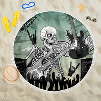 Electric Guitar Skull Beach Blanket Lets Rock - Wonder Print Shop