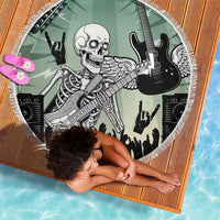Electric Guitar Skull Beach Blanket Lets Rock - Wonder Print Shop