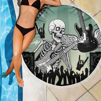 Electric Guitar Skull Beach Blanket Lets Rock - Wonder Print Shop