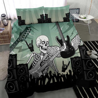 Electric Guitar Skull Bedding Set Lets Rock - Wonder Print Shop