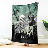 Electric Guitar Skull Blanket Lets Rock - Wonder Print Shop