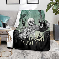 Electric Guitar Skull Blanket Lets Rock - Wonder Print Shop