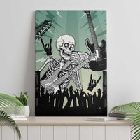 Electric Guitar Skull Canvas Wall Art Lets Rock - Wonder Print Shop