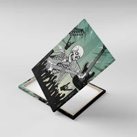 Electric Guitar Skull Canvas Wall Art Lets Rock - Wonder Print Shop